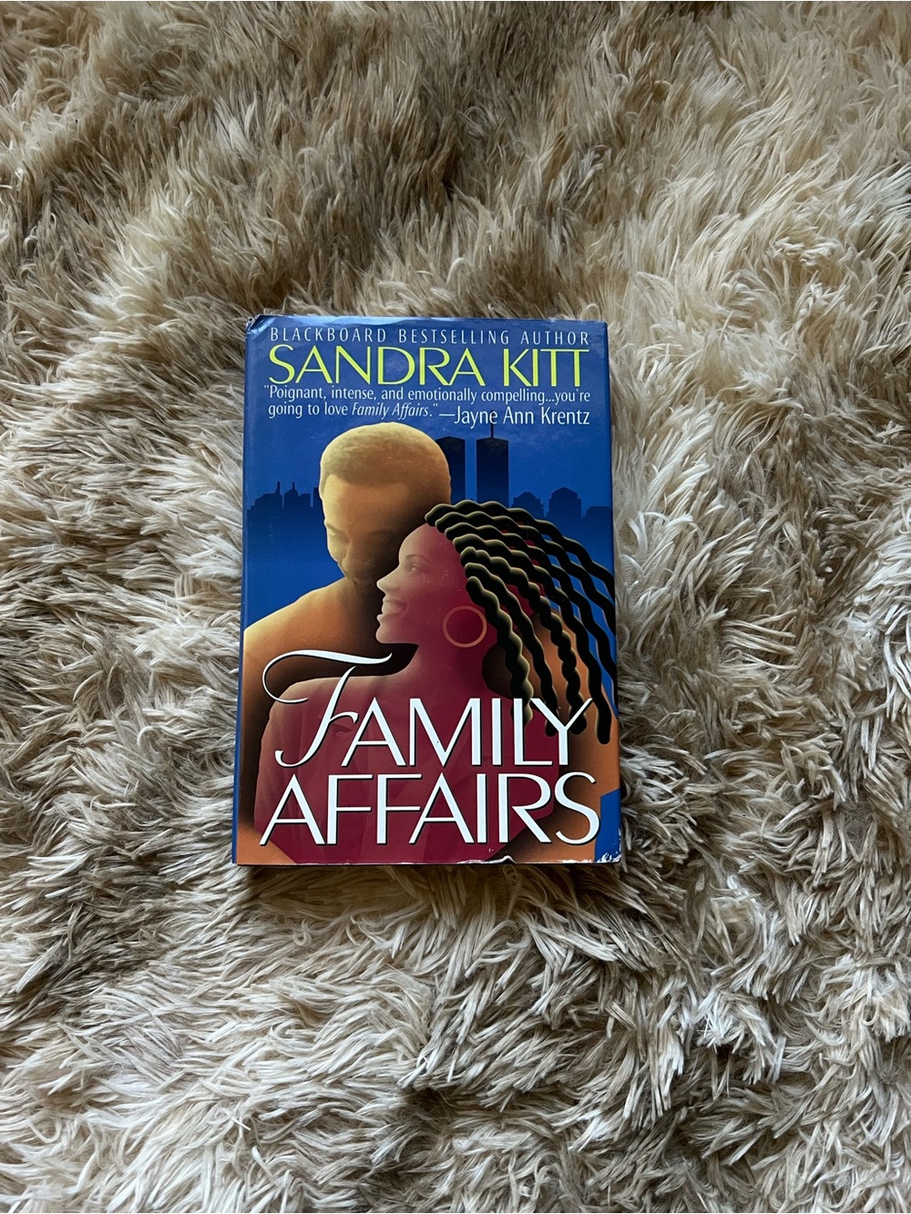 Family Affairs by Sandra Kitt - Blue, Orange & Burgundy Paperback